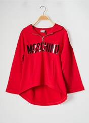 Sweat-shirt à capuche rouge MOSCHINO pour fille seconde vue