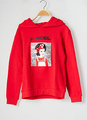 Sweat-shirt à capuche rouge SONIA RYKIEL pour fille