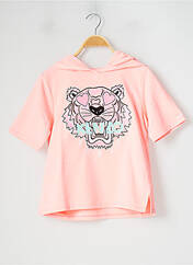 Sweat-shirt à capuche rose KENZO pour fille seconde vue