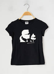 T-shirt noir KARL LAGERFELD pour fille seconde vue