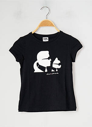 T-shirt noir KARL LAGERFELD pour fille