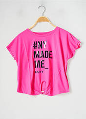 T-shirt rose DKNY pour fille seconde vue