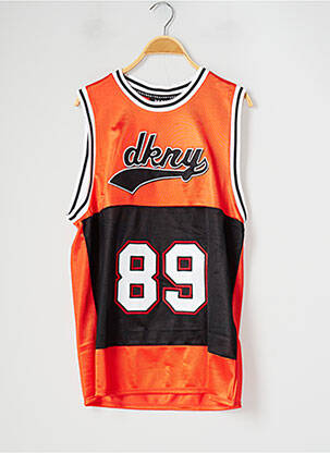 Débardeur coupe droite sans manche orange DKNY garcon