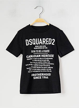 T-shirt stretch manches courtes noir DSQUARED2 garcon