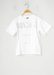 T-shirt blanc MOSCHINO pour garçon seconde vue