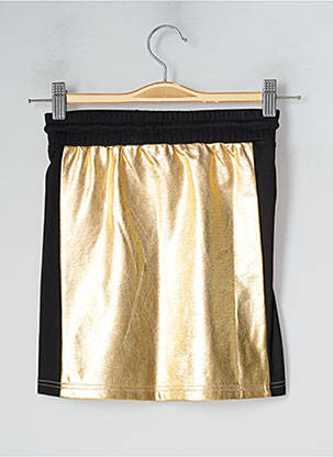 Jupe courte taille normale jaune DKNY fille