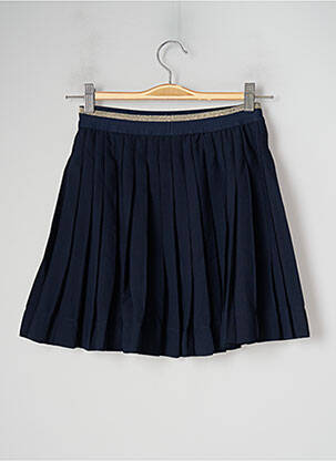 Jupe mi-longue tissage plissé bleu 3 POMMES fille