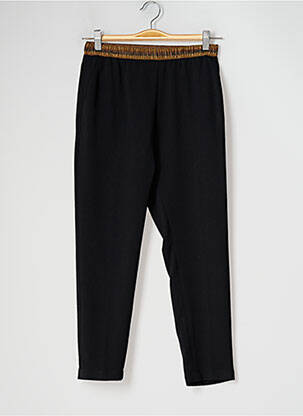 Pantalon droit coupe droite taille élastique noir HARTFORD fille