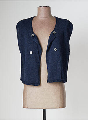 Gilet sans manche coupe cintrée bleu MONTAGUT femme