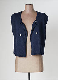 Gilet sans manche coupe cintrée bleu MONTAGUT femme