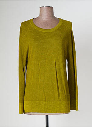 Pull finition bords-côtes manches longues vert POLES femme