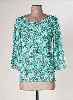 Pull coupe cintrée manches 3/4 vert DAMART femme