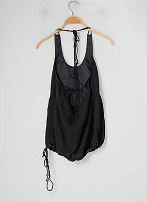 Top tissage crêpe sans manche noir VILA femme