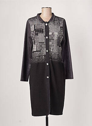 Robe mi-longue manches longues manches longues noir LO! LES FILLES femme