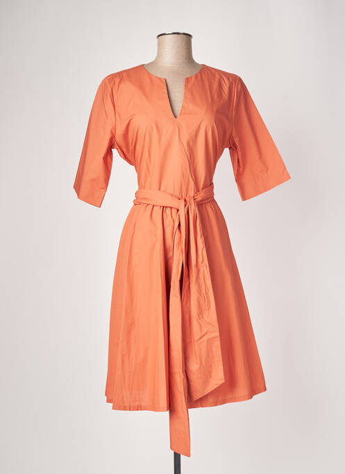 Robe mi-longue orange NINATI pour femme