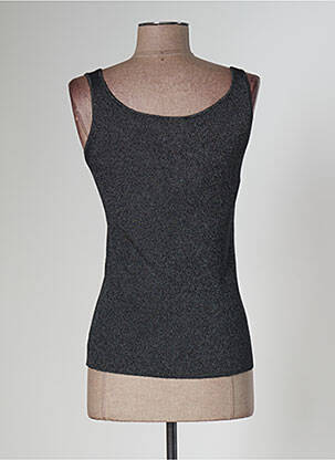 Pull tissage chiné fines bretelles gris POLES femme