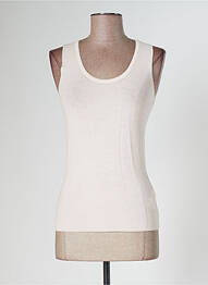 Top stretch sans manche rose POLES femme