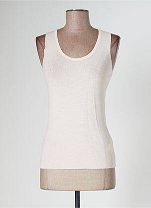 Top stretch sans manche rose POLES femme