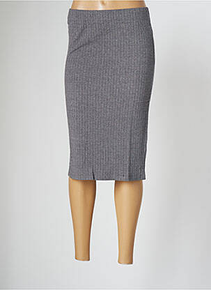 Jupe mi-longue stretch gris SPARKZ femme