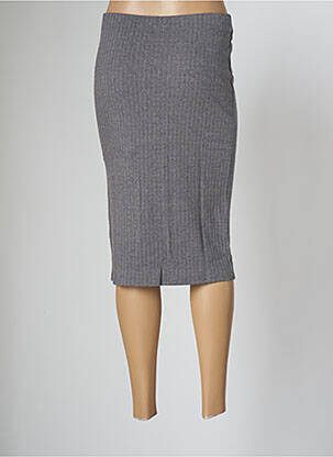 Jupe mi-longue stretch gris SPARKZ femme
