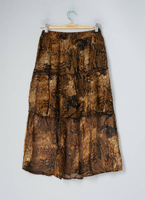 Jupe mi-longue marron SPARKZ pour femme