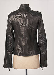 Veste en cuir noir DAYTONA pour femme seconde vue