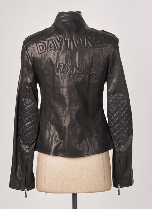 Veste en cuir noir DAYTONA pour femme