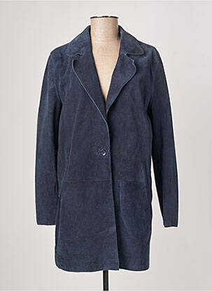 Manteau long bleu ROSE GARDEN pour femme