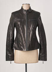 Veste en cuir noir DAYTONA pour femme seconde vue