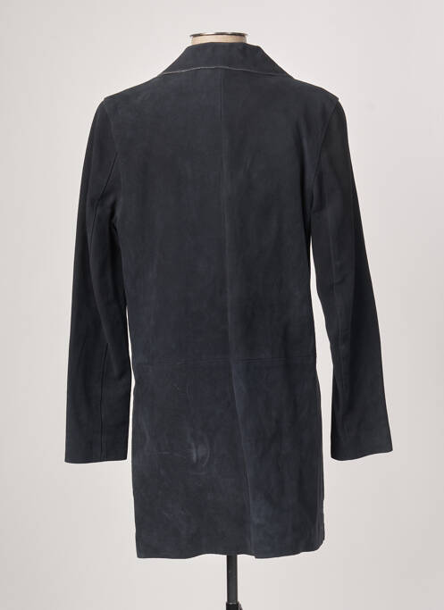 Manteau long coupe cintrée sans capuche bleu ROSE GARDEN femme