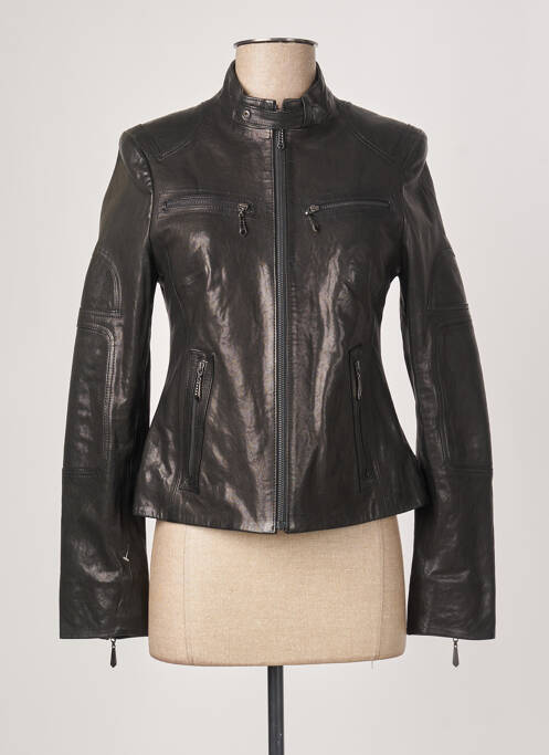 Veste en cuir noir DAYTONA pour femme