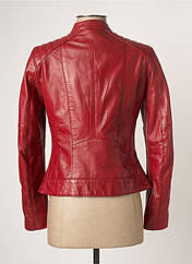 Veste en cuir rouge ROSE GARDEN pour femme seconde vue