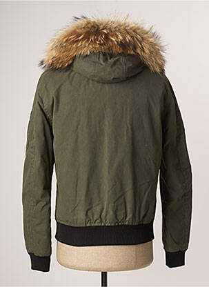 Blouson finition bords-côtes vert DAYTONA homme