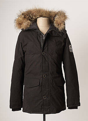 Parka manches longues a capuche noir DAYTONA homme