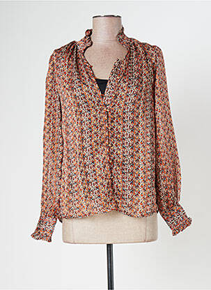 Chemisier coupe fluide manches longues marron MOLLY BRACKEN femme