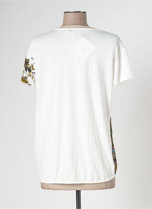 T-shirt sérigraphie manches courtes blanc DESIGUAL femme