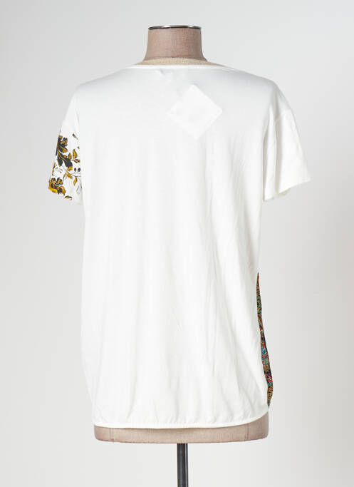 T-shirt sérigraphie manches courtes blanc DESIGUAL femme