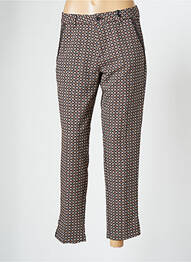 Pantalon 7/8 stretch taille normale marron FREEMAN T.PORTER femme