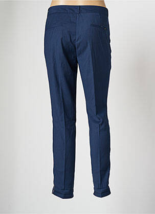 Pantalon chino broderie galons latéraux taille normale bleu TEDDY SMITH femme