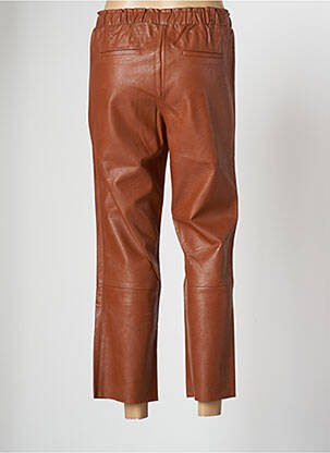 Pantalon 7/8 taille élastique taille normale marron SCHOOL RAG femme