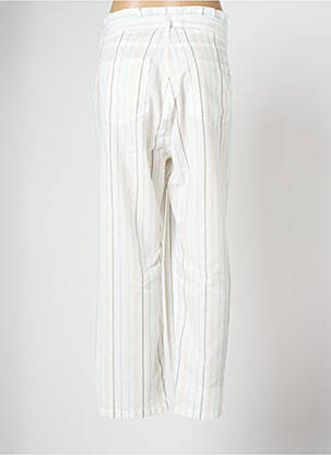 Pantalon droit tissage popeline taille normale blanc FREEMAN T.PORTER femme