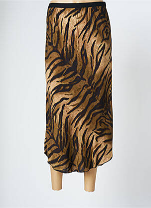 Jupe longue coupe droite marron SCHOOL RAG femme