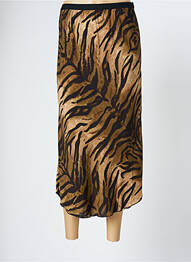 Jupe longue coupe droite marron SCHOOL RAG femme