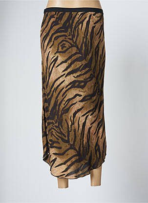 Jupe longue coupe droite marron SCHOOL RAG femme