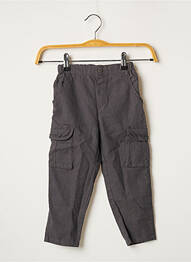 Pantalon droit poches taille élastique gris 3 POMMES garcon