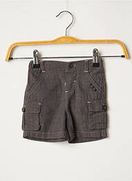 Bermuda multipoches taille ajustable gris 3 POMMES garcon