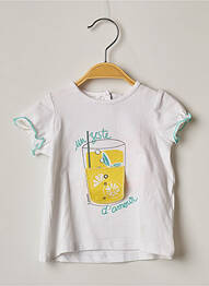 T-shirt coupe cintrée manches courtes blanc 3 POMMES fille