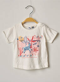 T-shirt coupe cintrée manches courtes blanc 3 POMMES fille