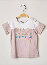 T-shirt coupe cintrée manches courtes rose 3 POMMES fille
