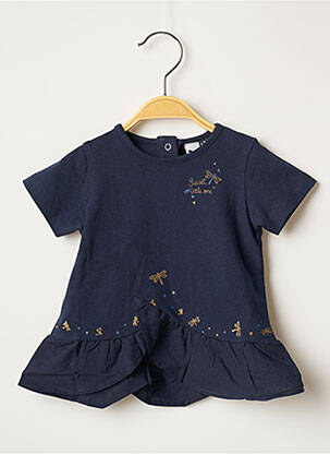 T-shirt coupe cintrée manches courtes bleu 3 POMMES fille